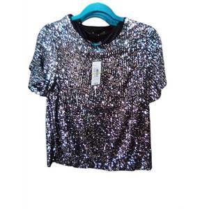 NEW PINE APPAREL women's disco blouse in platinum